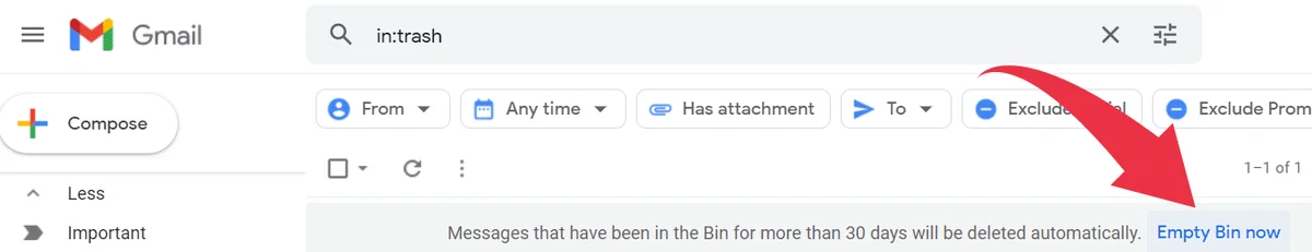 delete emails on gmail | CyberCrew