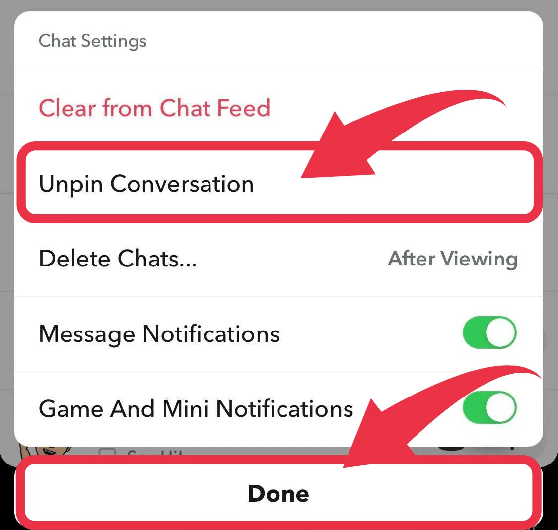 Snapchat Unpin Conversation | CyberCrew