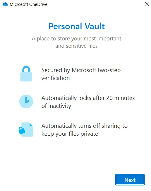 OneDrive Personal Vault | CyberCrew