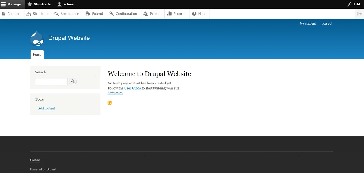 Drupal Interface | CyberCrew